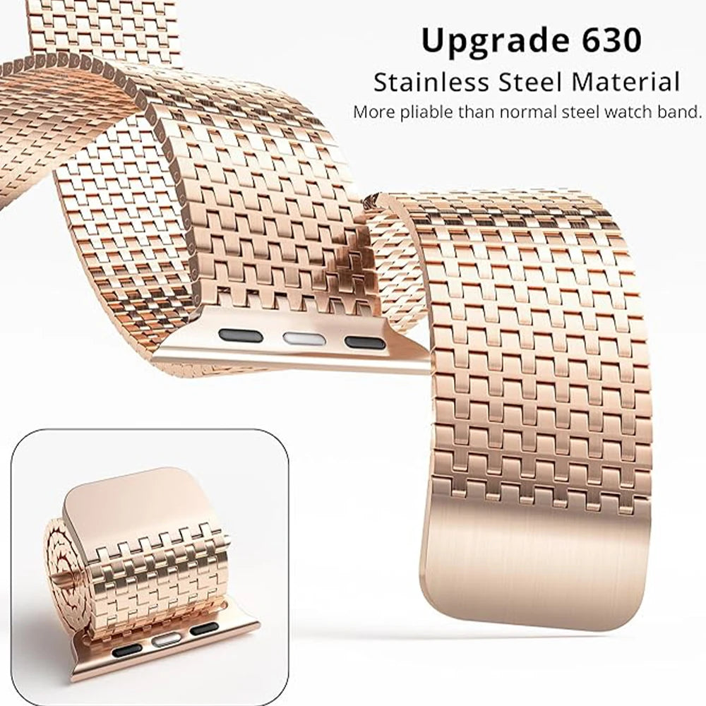 Carbon Steel for Apple Watch band 49mm 45mm 44mm 41mm 40mm 42mm 38mm Magnetic Attraction band for Apple Watch Series 9 8 7 6 5 4 Ultra 2 SE