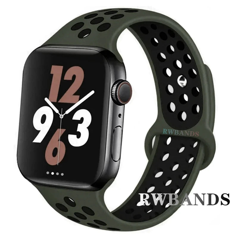 Sport band for Apple Watch band 46mm 44mm 40mm 42mm 38mm 41mm 45mm Breathable band Apple Watch Series 10 9 8 7 6 SE 5 3 Ultra 2 49mm