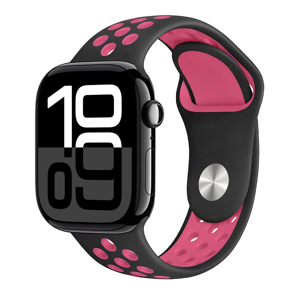 Official band For Apple Watch band 11 42mm 46mm 44mm 41mm 40mm 45mm Silicone band Apple Watch 10 9 8 7 6 5 SE 3 Ultra 3 2 49mm
