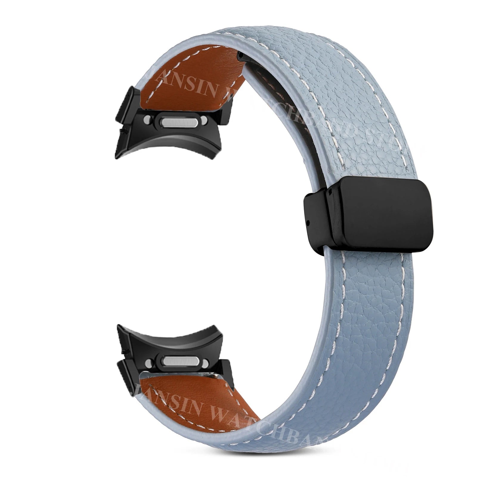 No Gaps Leather Band For Samsuang Galaxy Watch 7 6 5 4 40 44mm 5Pro Magnetic Buckle Strap Galaxy Watch 4 6 Classic 43 4742 46mm