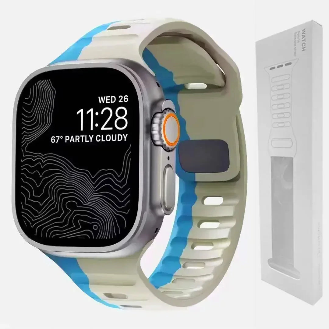 Soft Silicone band For Apple Watch band Ultra 2 49mm 44mm 45mm 42mm 41mm 42mm Sport watch band Apple Watch Serise SE 4 5 6 7 8 9 band