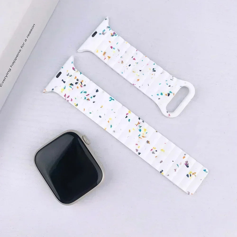 Magnetic band For Apple Watch band 45mm 38mm 49mm 40mm 42mm 41mm Silicone Sport band Apple Watch Series Ultra 10 9 6 5 7 8 SE 44mm