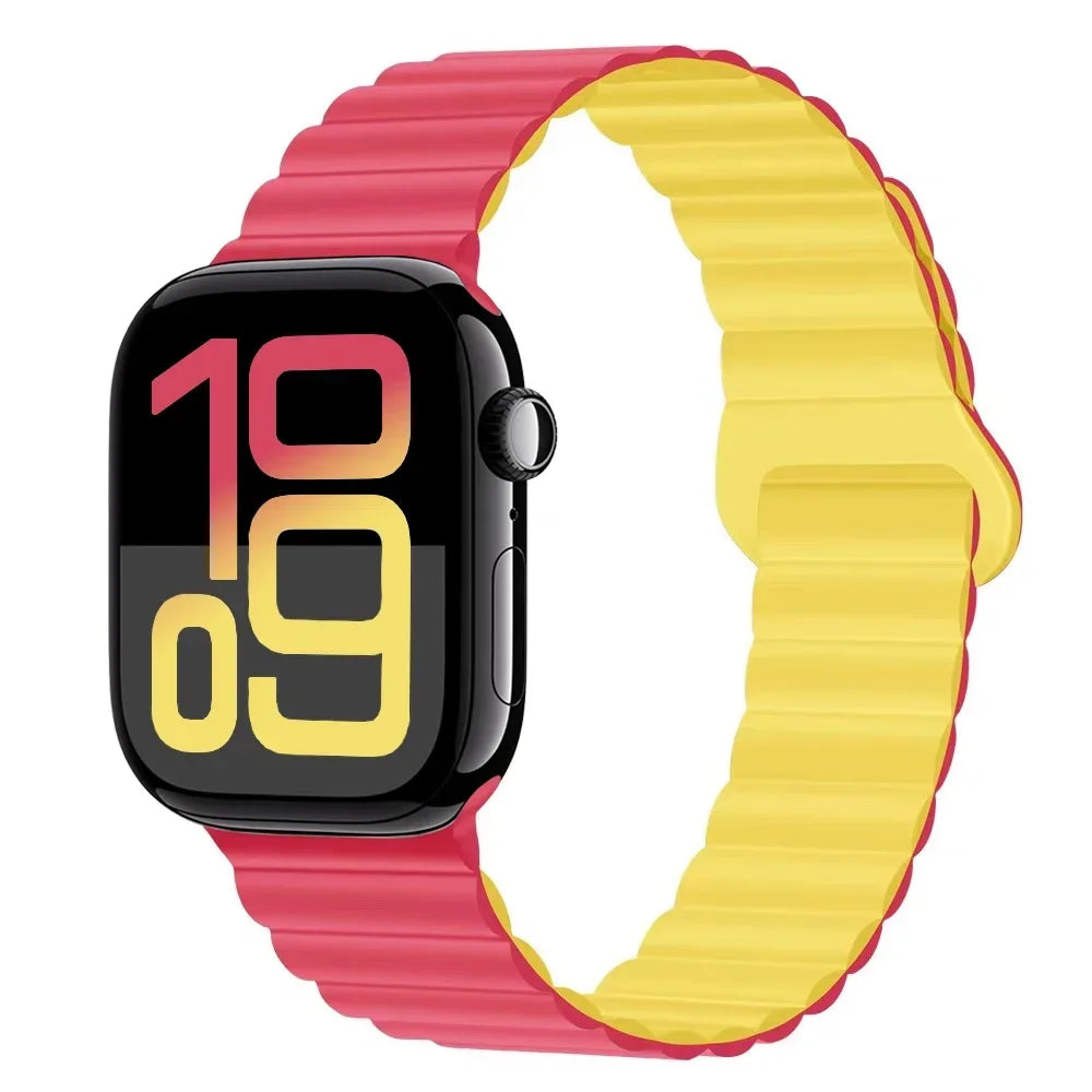 Silicone band for Apple Watch Ultra 3 2 1 49mm 11 10 42mm 46mm Magnetic band for Series 9 8 7 6 5 4 SE3 41mm 45mm 44mm 40mm