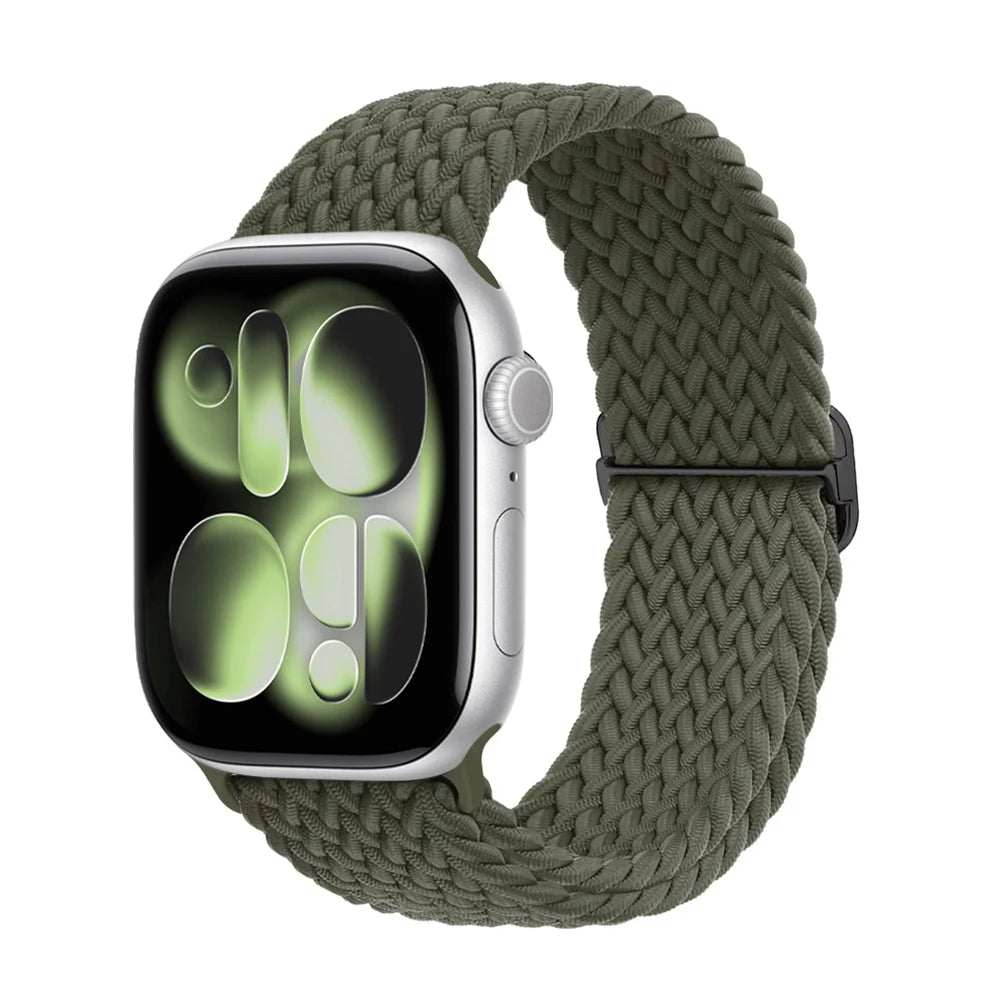 band for Apple Watch 11 band 42mm 46mm 44mm 40mm 45mm Apple Watch Ultra 3 49mm Elastic Braided band correa Series 10 9 8 7 6 SE