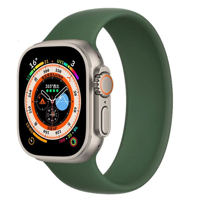 Solo Loop For Apple Watch band 45mm 44mm 40mm 41mm 42mm Ultra 49mm 38mm 44mm correa band Apple Watch Series 9 8 7 SE 3 4 5 6 band