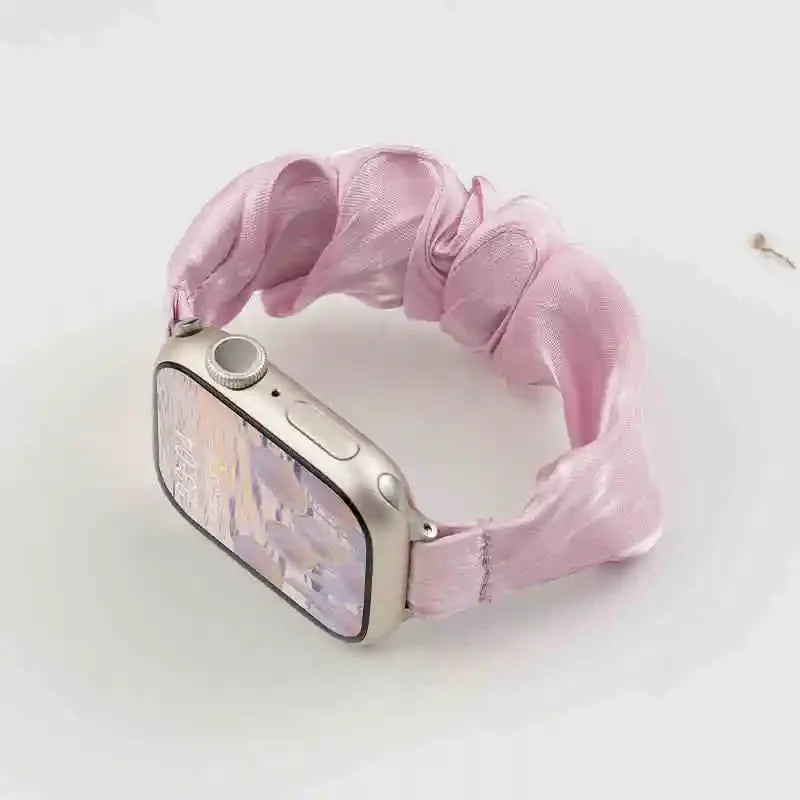 Scrunchie Compatible For Samsung Galaxy Fit 3 SM-R390,Cute Ice Silk Elastic for Samsung Galaxy Fit 3 Accessories