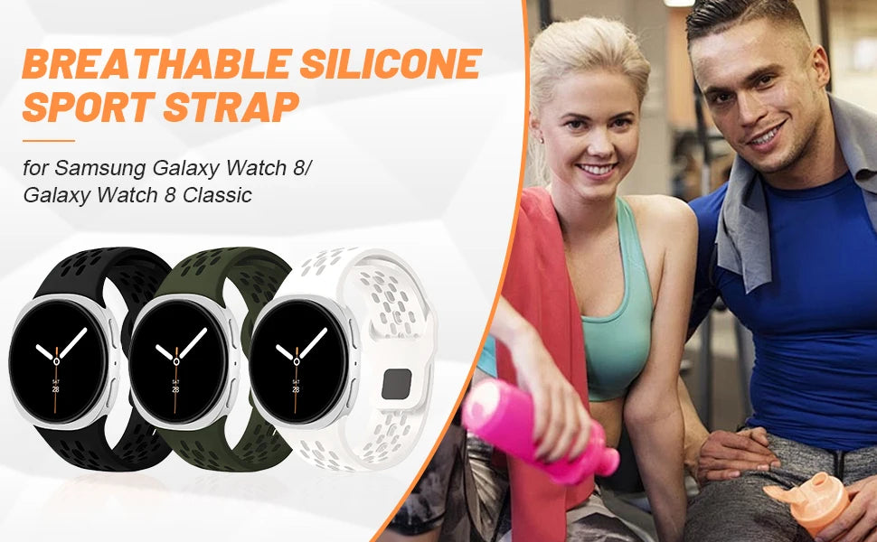 Silicone straps for Samsung Galaxy Watch 8 Strap 40/44mm Sport Bracelet correa Galaxy Watch 8classic 46mm wristband Accessories
