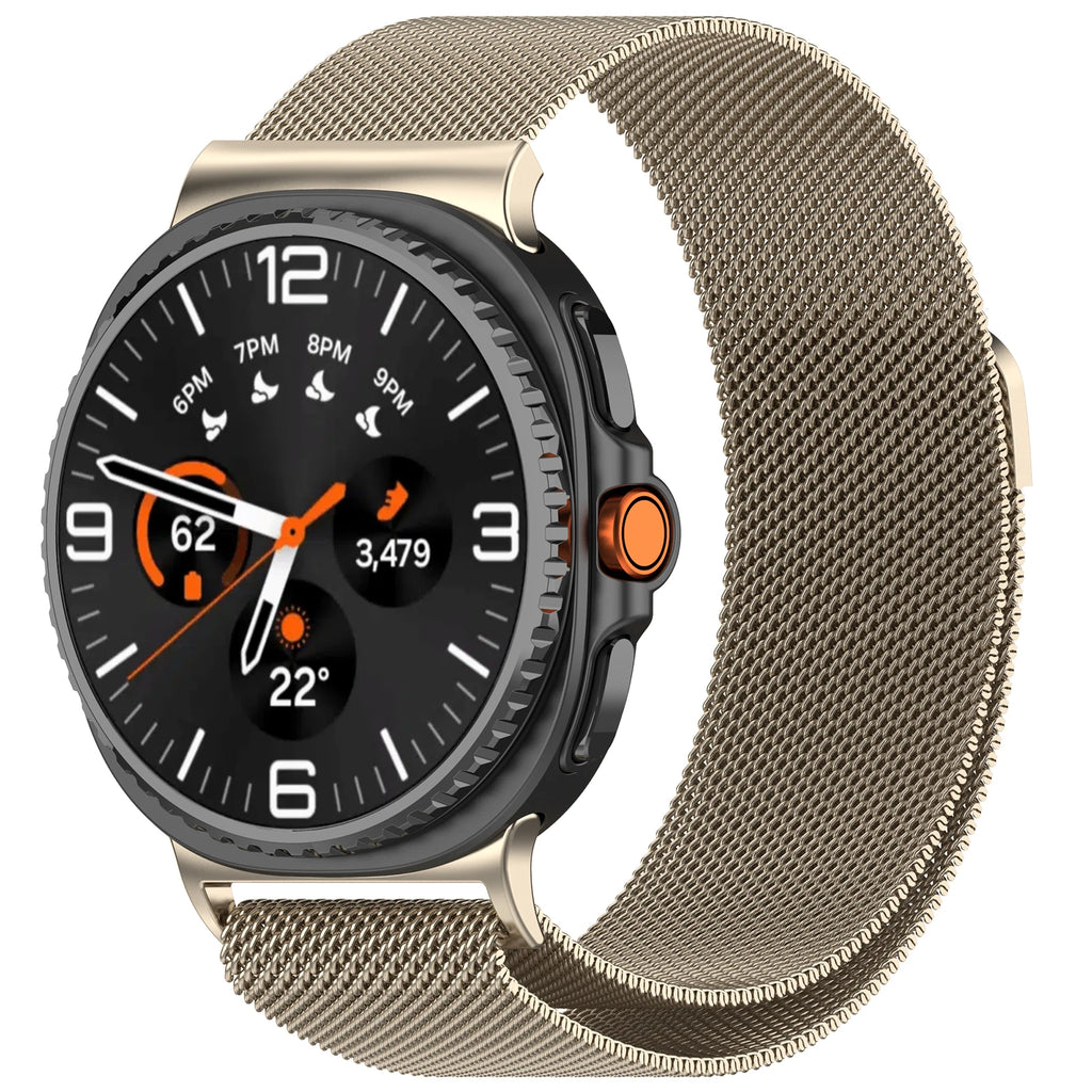 Milanese Magnetic Strap for Samsung Galaxy Watch 8 44mm 40mm Classic 46mm Metal Breathable Replaceable Galaxy Watch Ultra 47mm