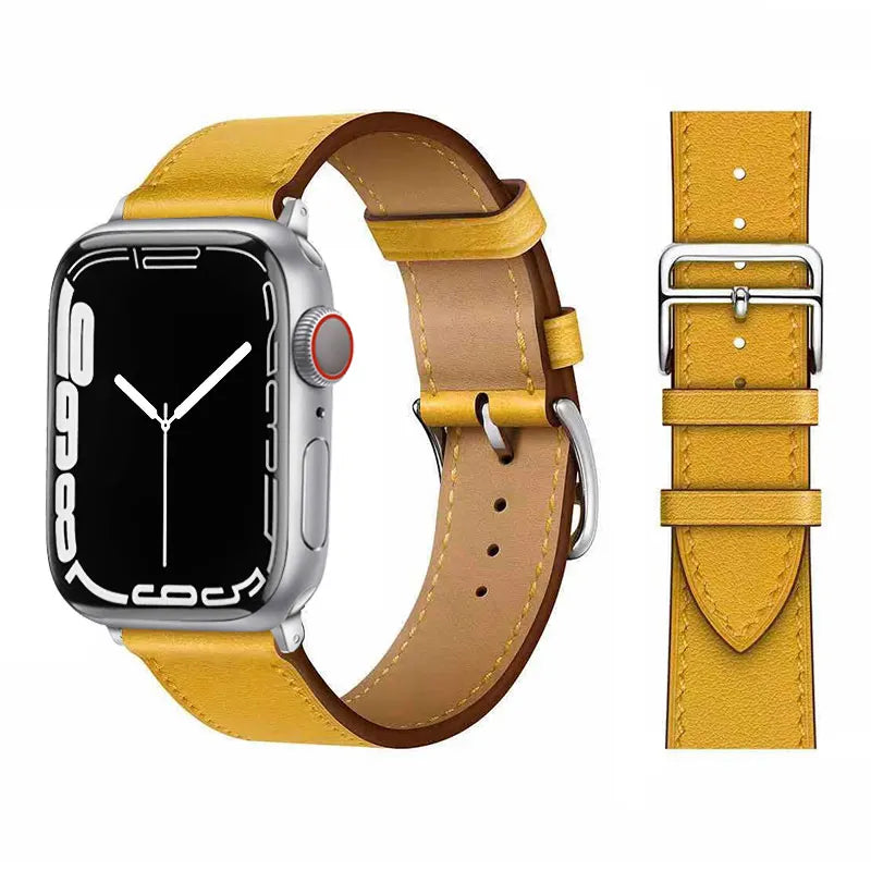 Leather Watch band for Apple Watch band 46mm 44mm 49mm 45mm 42mm 40mm 38mm 41mm band Apple Watch Series 10 Ultra 9 8 7 6 5 4 3 SE