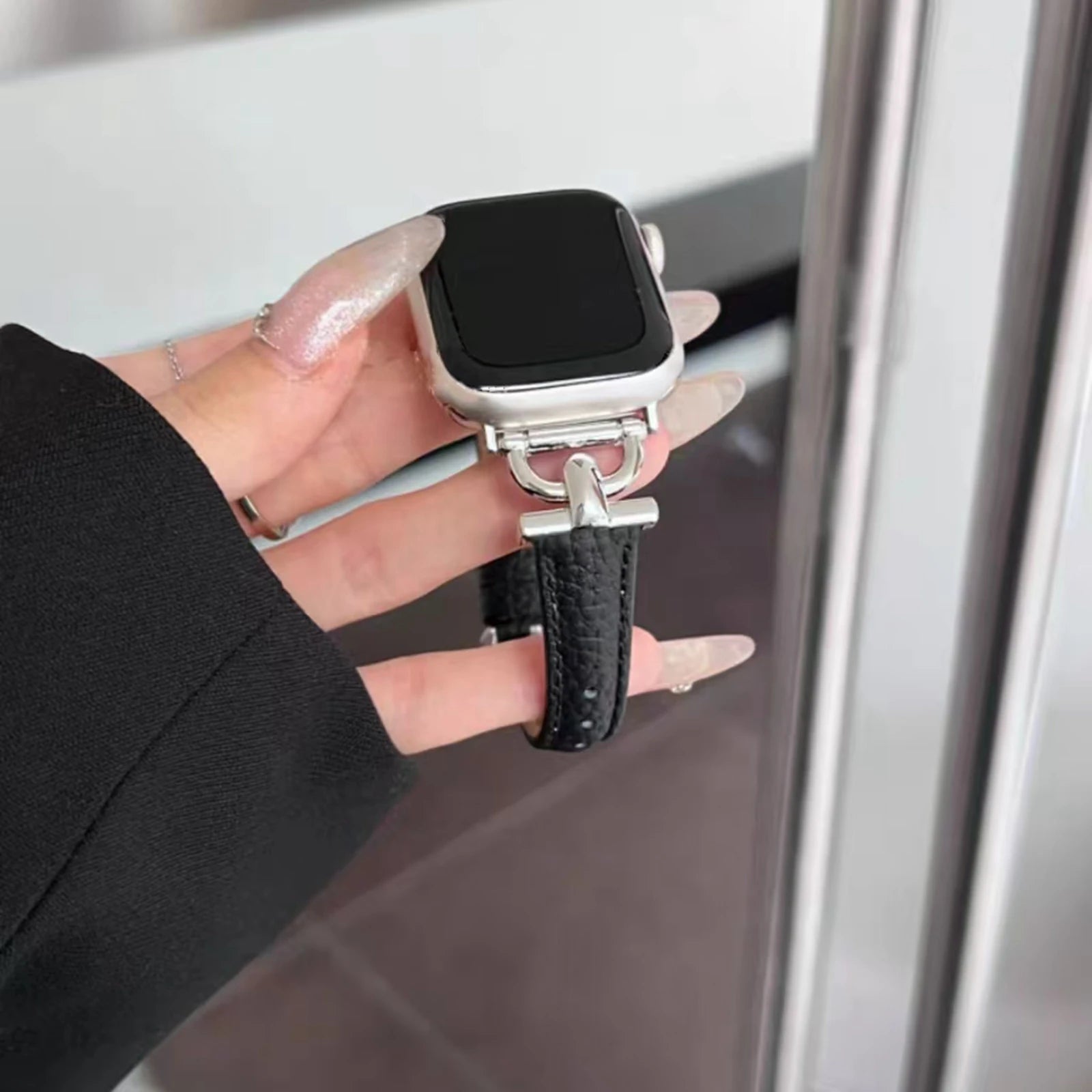 Fashion Leather loop Correa For Apple Watch band Series Ultra 11 10 9 8 7 6 5 4 3 38mm 40mm 41mm 42mm 44mm 45mm 46mm 49mm band