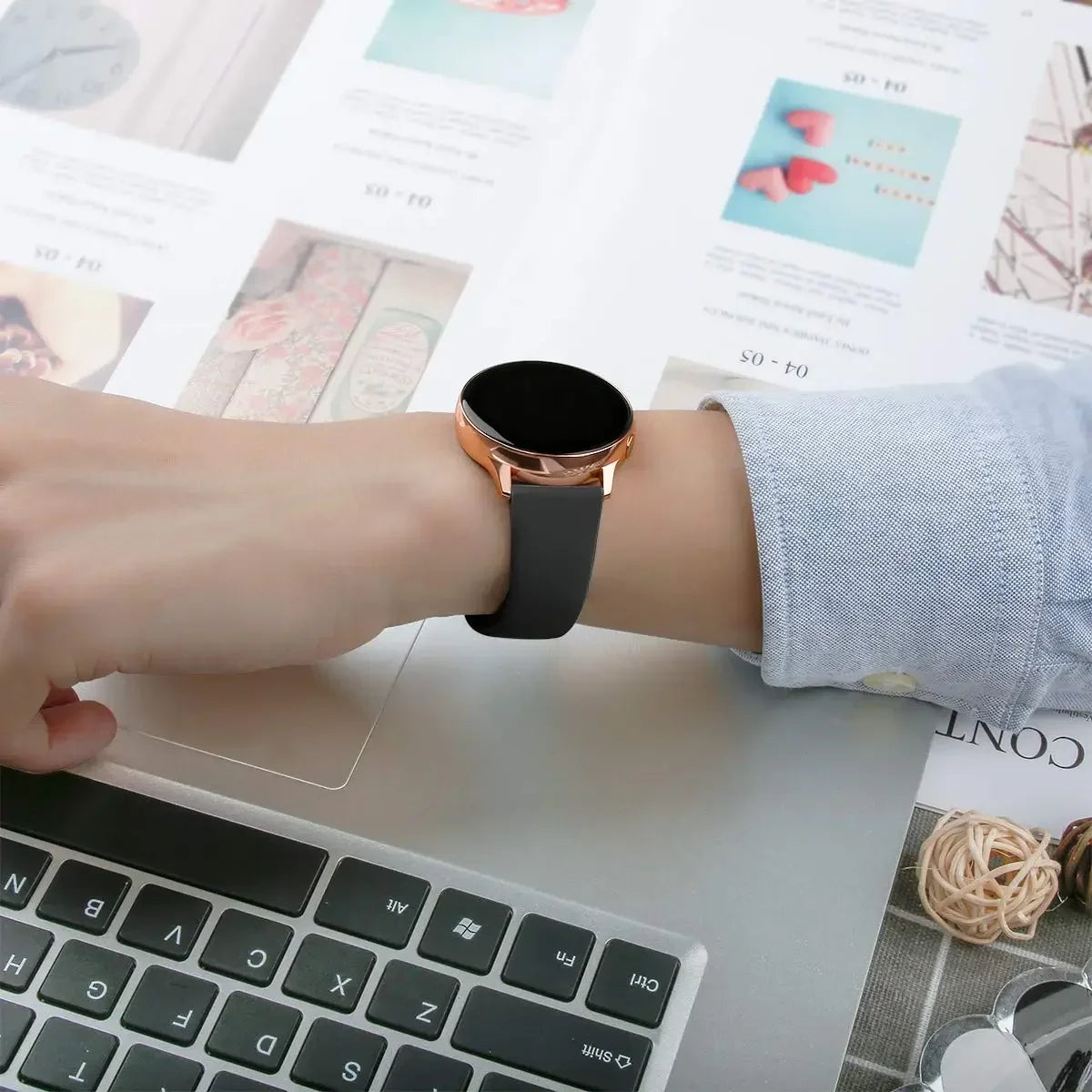 20mm 22mm strap For Samsung Galaxy watch 5 pro/6/4/Classic/Active 2/Gear S3 frontier silicone bracelet Huawei GT 2/2e/3 pro band