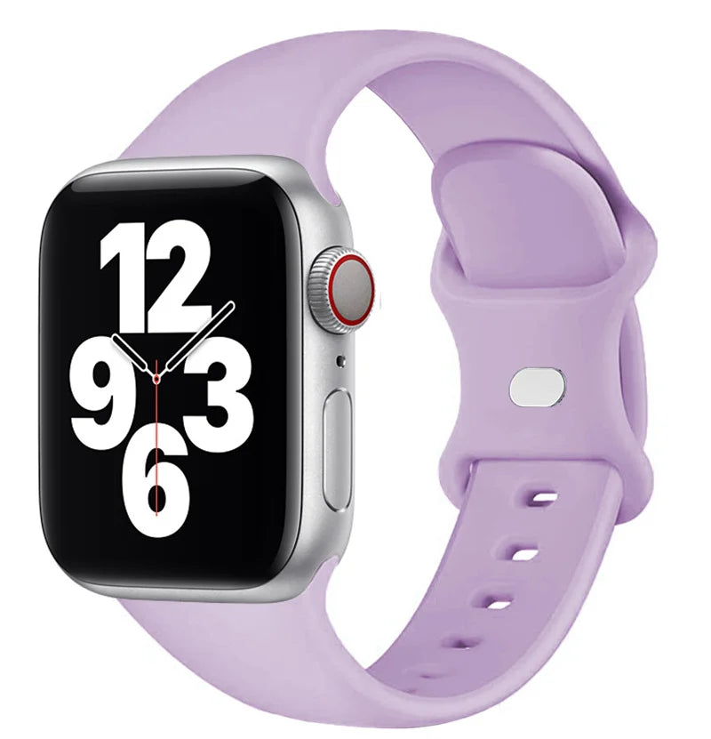 Silicone band For Apple Watch band 40mm 44mm 49mm 45mm 41mm 38mm 42mm 44mm correa band Apple Watch Series 9 8 7 6 3 SE Ultra 2