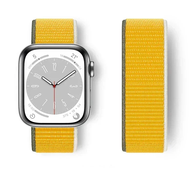 Nylon Loop For Apple Watch band 45mm 44mm 49mm 46mm 40mm 41mm 38mm 42mm Correa band Apple Watch Series 6 SE 7 8 9 10 Ultra 2 band
