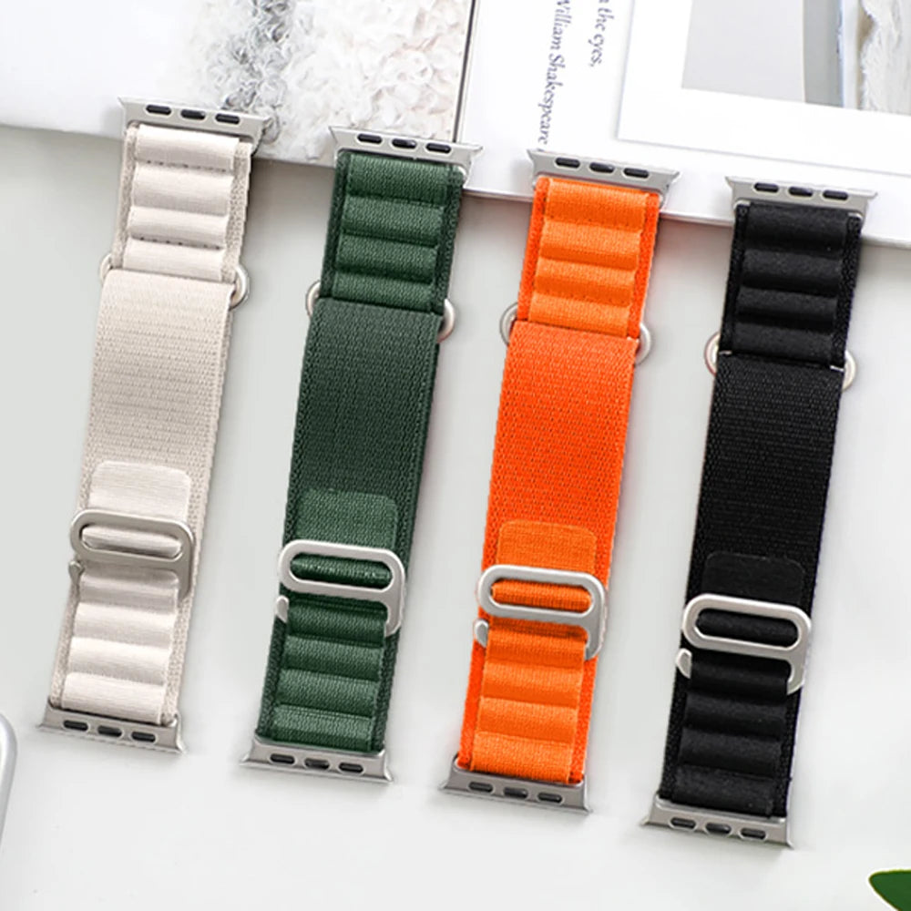 Alpine band for Apple Watch Ultra 2 band 49mm 46mm 45mm 44mm 40mm 41mm 42mm Nylon Correa band Apple Watch Series 9 8 10 SE 7 6 5