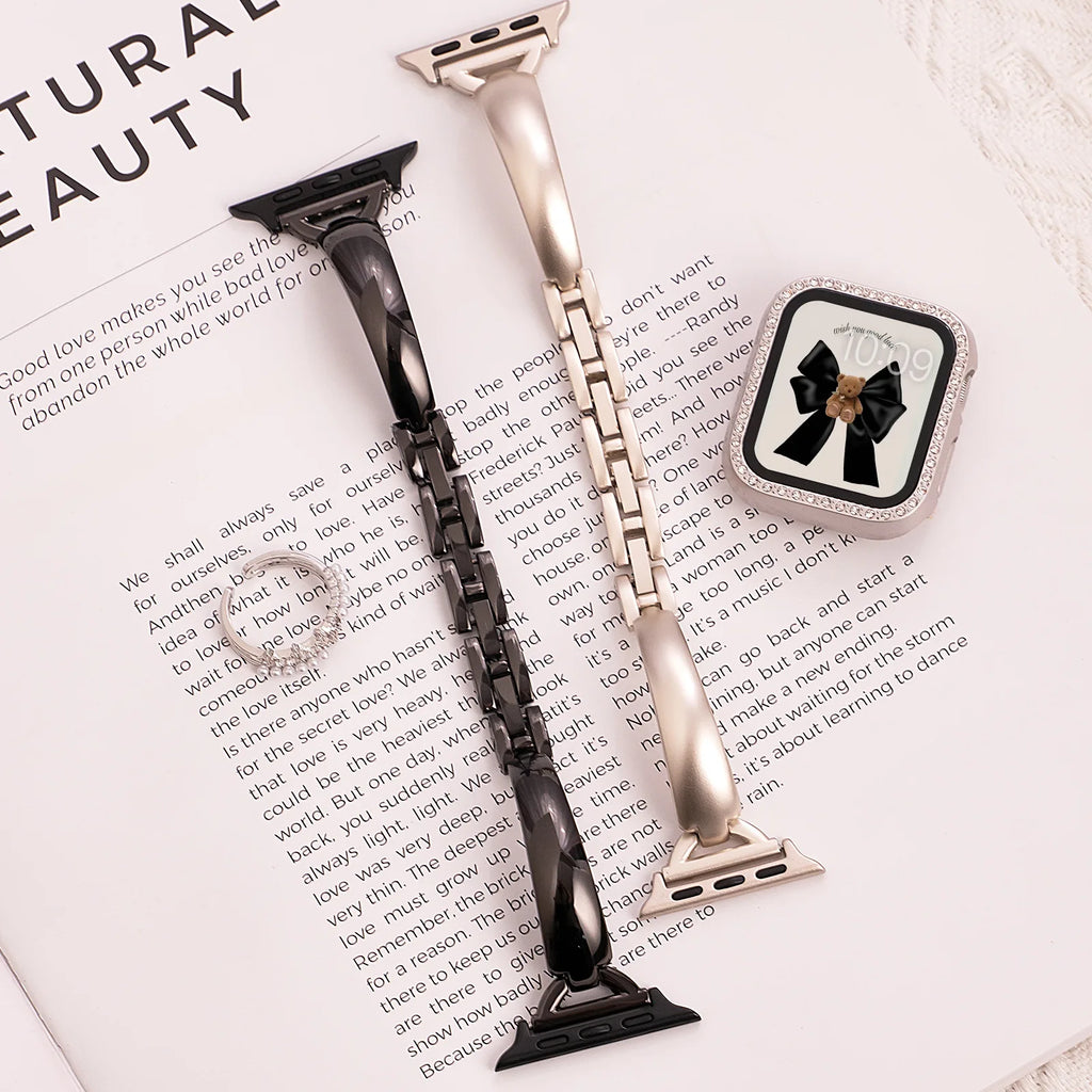 Starlight band For Apple Watch Ultra 3 2 1 Series 11 10 9 SE 3 metal band Apple Watch 46mm 49mm 41mm 45mm 40mm 42mm 44mm Women band