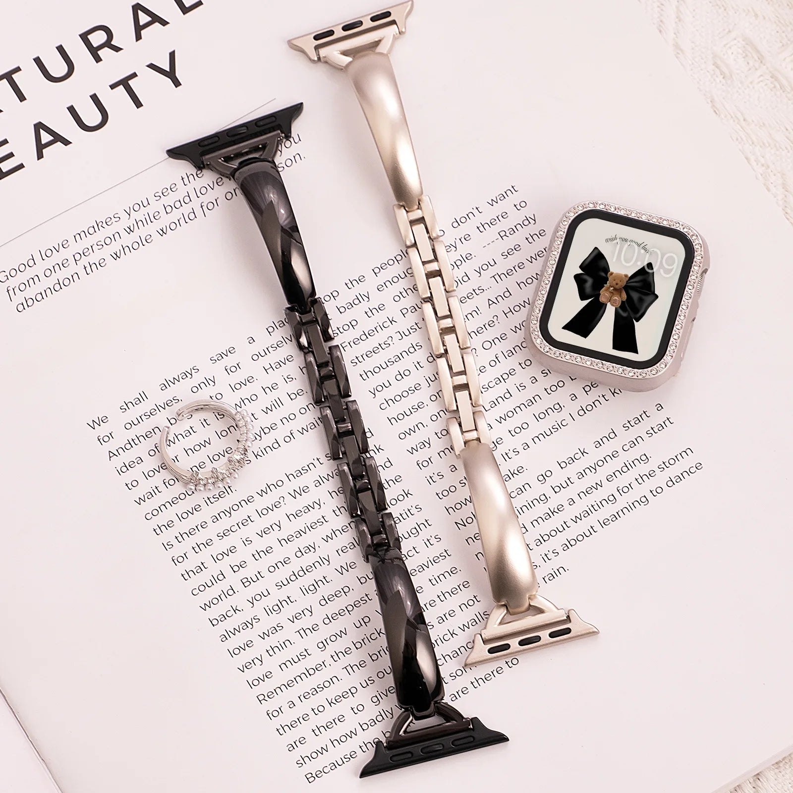 Starlight band For Apple Watch Ultra 3 2 1 Series 11 10 9 SE 3 metal band Apple Watch 46mm 49mm 41mm 45mm 40mm 42mm 44mm Women band