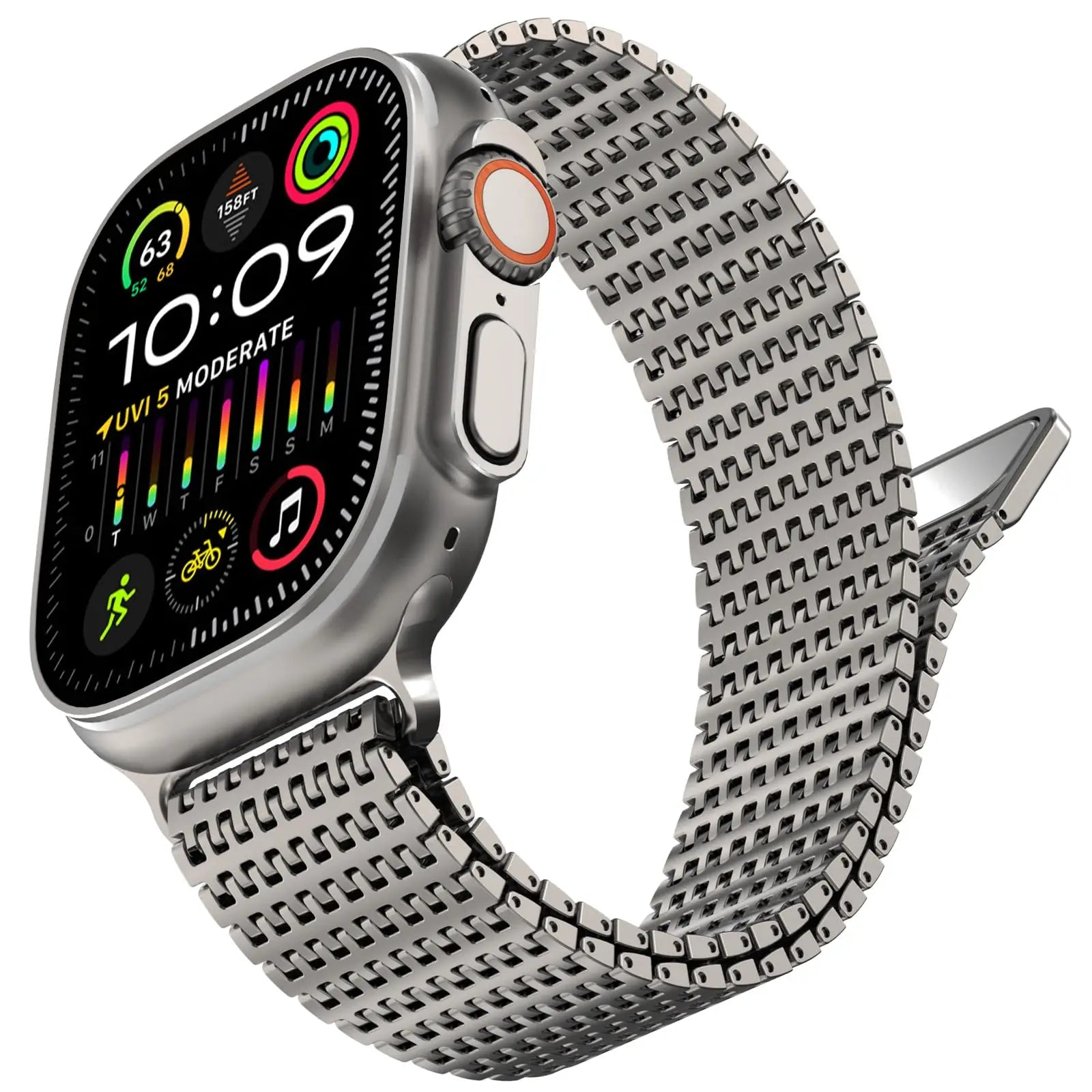 Magnetic Stainless Steel band for Apple Watch band 45mm 44mm 49mm 42mm metal belt band Apple Watch Series 9 8 7 6 3 5 SE Ultra 2