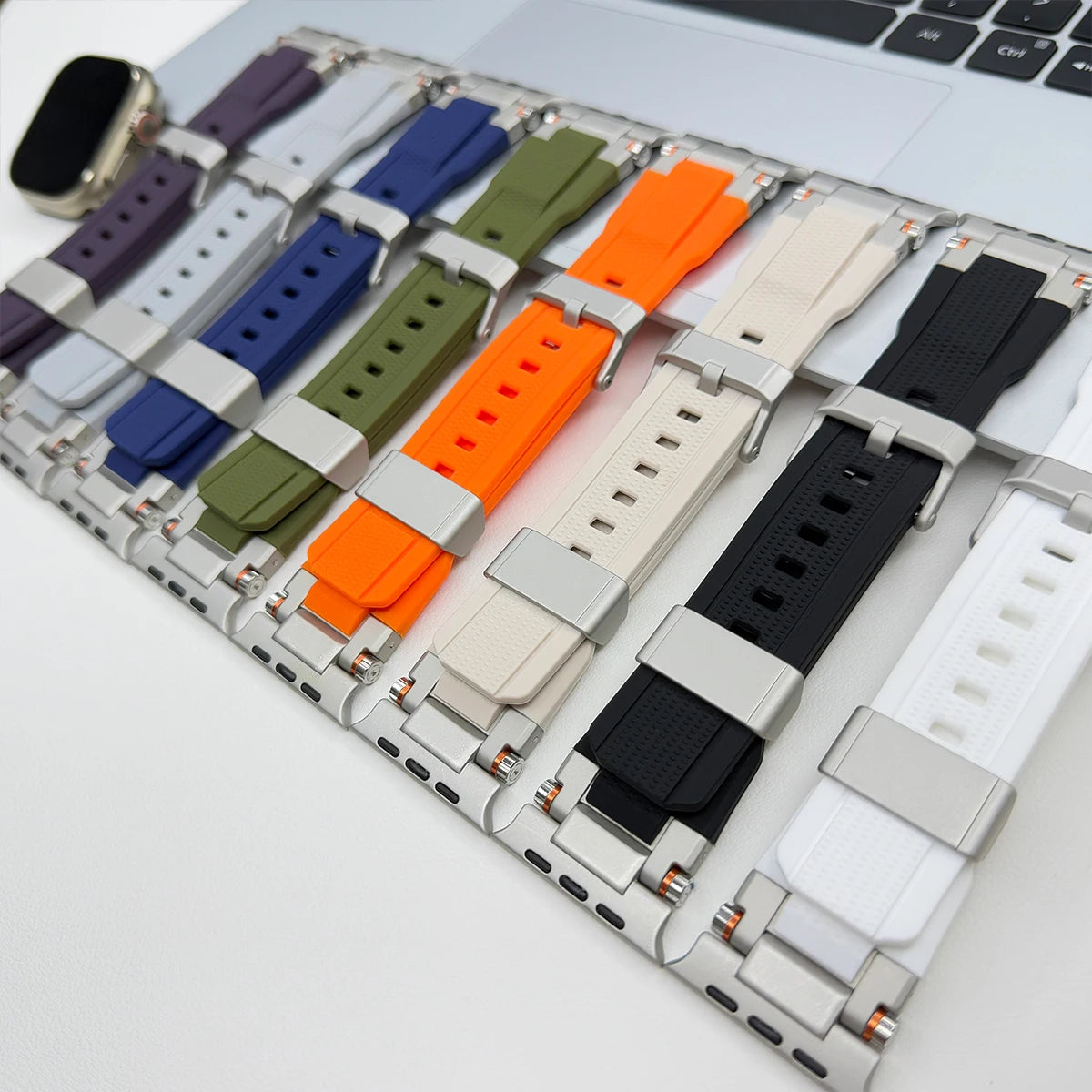 Men's Sport TPU band for Apple Watch band Ultra 2 49mm 46mm 45mm 44mm 42mm Silicone band for Apple Watch Series 10 9 8 7 6 5 4