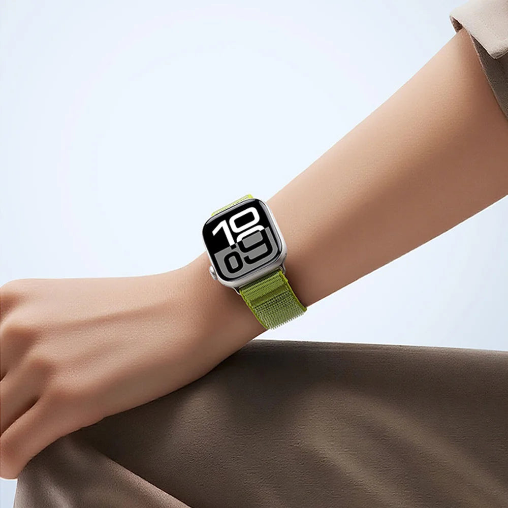 Braided Nylon Loop band for Apple Watch band 42mm 46mm 45mm 44mm 46mm 49mm band brecelet correa Apple Watch Ultra 3 SE 11 10 9 8 7 bands