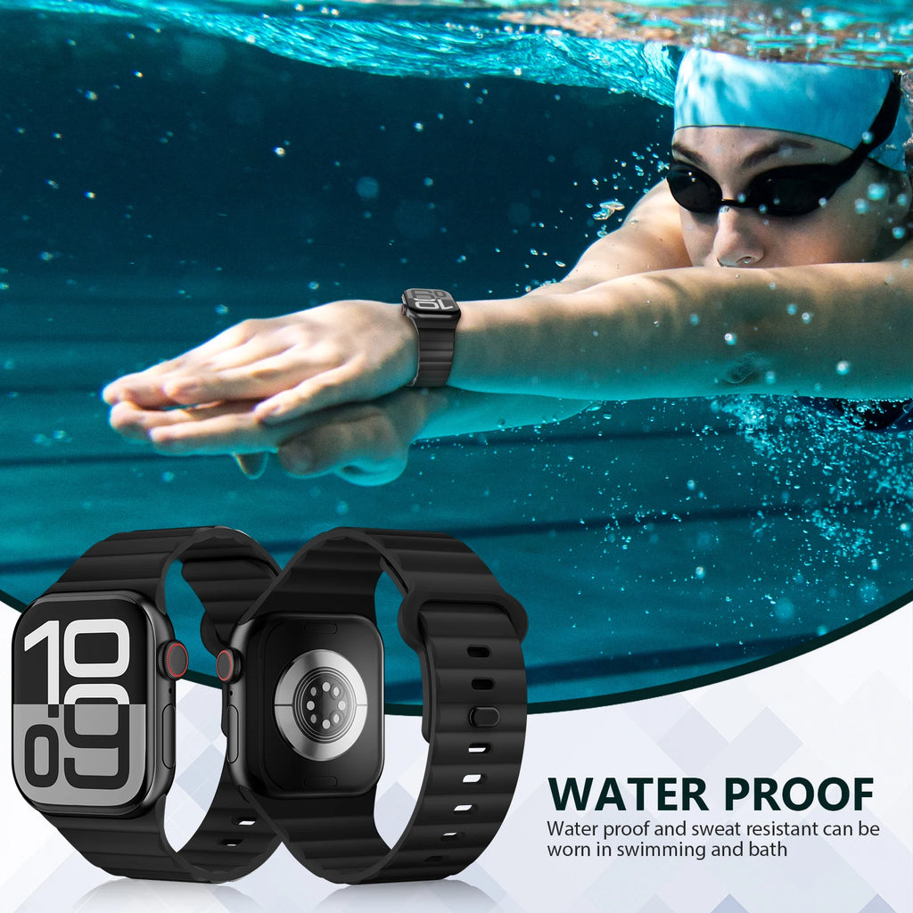 Sport Silicone band for Apple Watch band 44mm 40mm 46mm 41mm 49mm 42mm 45mm correas band Apple Watch Ultra 2 Series 10 9 8 7 SE