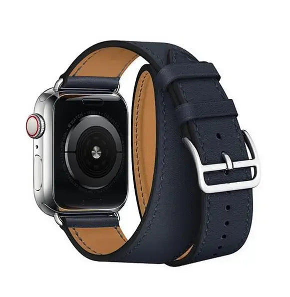 Leather band For Apple Watch Ultra 2 49mm 9 8 7 45mm 41mm High quality business wristband For Apple Watch 6 5 4 3 SE 44mm 40mm 42mm