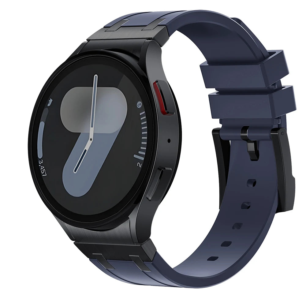 Silicone band for Samsung Galaxy Watch 7 40mm 44mm 6 4 classic 46 47mm 42 43mm 5 pro 45mm watchband no gaps men sports bracelet