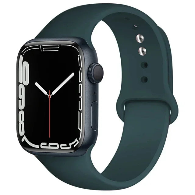Silicone band For Apple Watch band 46mm 44mm 45mm 40mm 41mm 42mm 38mm 49mm sport band Apple Watch Series 11 10 9 8 7 6 5 SE Ultra3