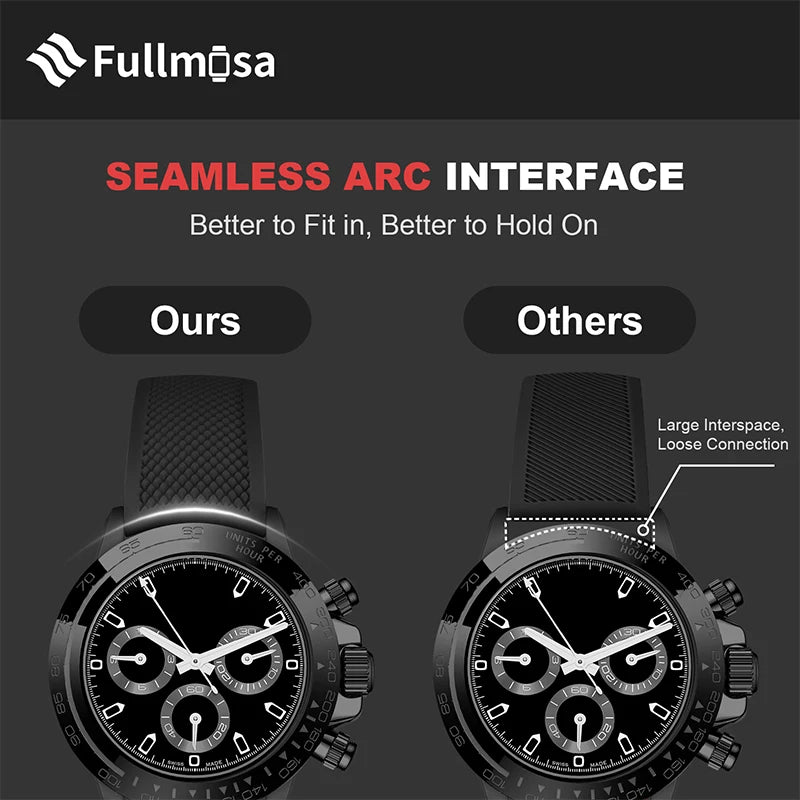 Rubber 20mm Watch Band 22mm Watch Band Silicone No Gaps Strap for Samsung Galaxy Watch 46mm Huawei Watch GT4 46mm Amazif Garmin