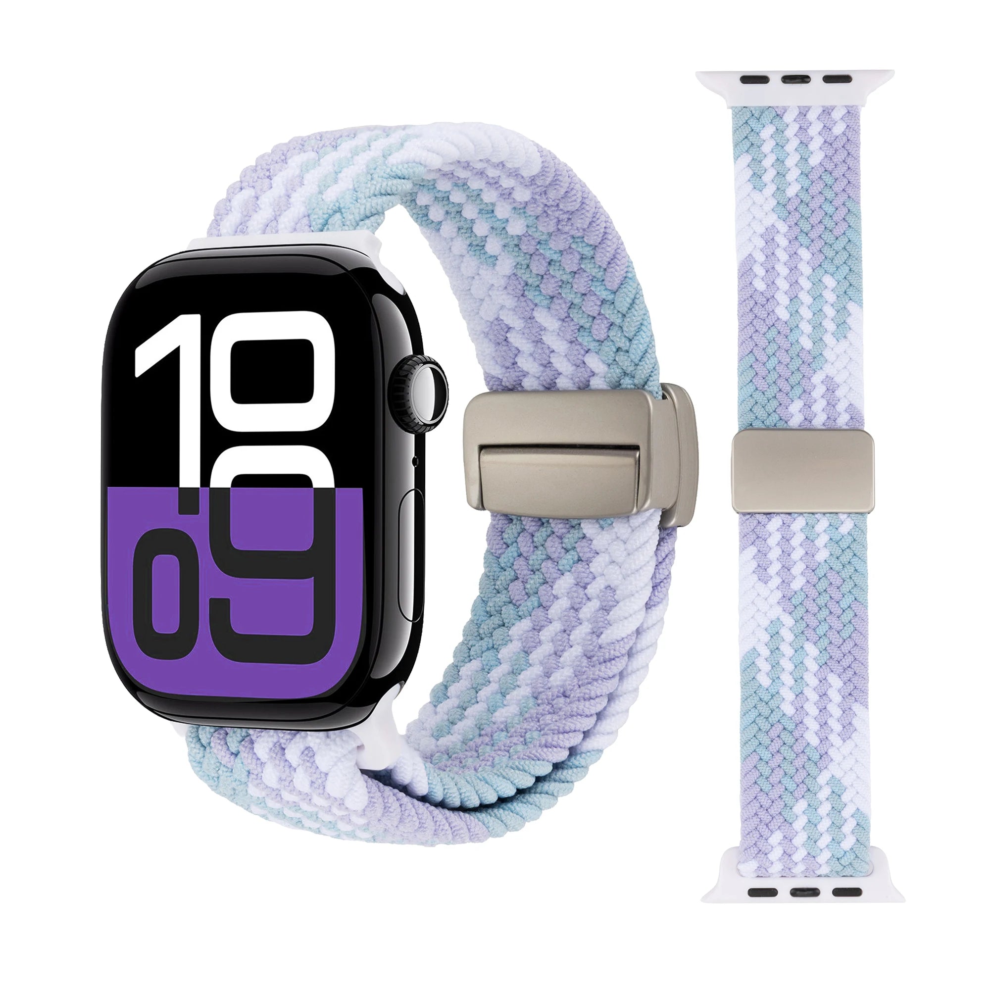 Braided Loop Nylon band for Apple Watch Ultra 2 49mm 46mm 42mm 45mm 41mm Magnetic band Apple Watch 10 9 8 7 6 5 SE 40mm 44mm Band