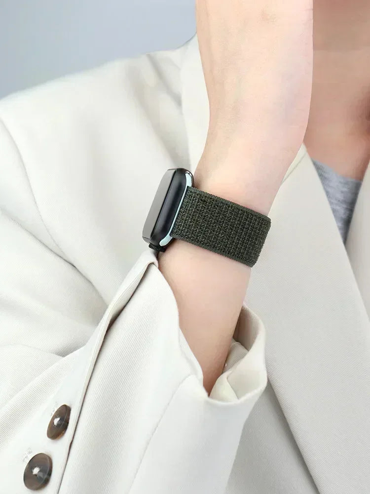 Nylon Loop For Apple Watch band 44mm 40mm 45mm 41mm 42mm 38mm 45mm sport band Apple Watch Series 9 8 7 SE 6 5 3 Ultra 2 49mm band