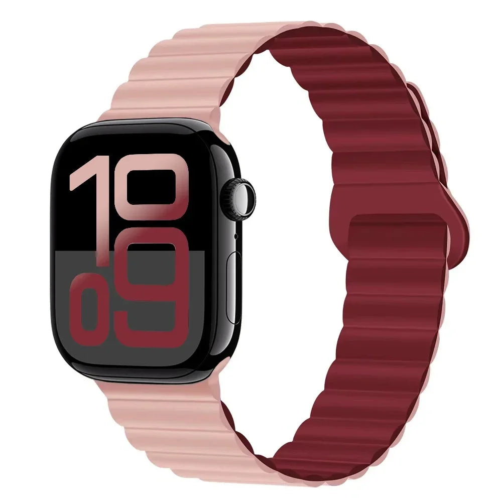 Silicone band for Apple Watch Ultra 3 2 1 49mm 11 10 42mm 46mm Magnetic band for Series 9 8 7 6 5 4 SE3 41mm 45mm 44mm 40mm