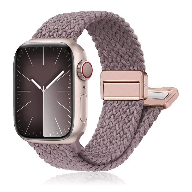 Braided band For Apple Watch band 40mm 44mm 42mm 46mm 45mm 38mm 41mm Magnetic buckle band Series 10 SE 9 8 7 6 5 4 Ultra 2 49mm