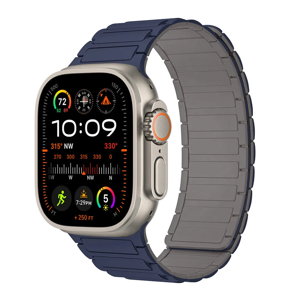 Magnetic band For Apple Watch Ultra 2 49mm 44mm 45mm 38mm 42mm 41mm belt Silicone band Apple Watch Series 8 7 6 5 9 SE 40mm band
