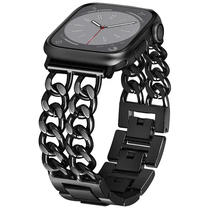 Link band for Apple Watch band Ultra 2 49mm 40mm 44mm 41mm 45mm metal Stainless steel Apple Watch band Series 9 8 7 SE 6 5 4 3