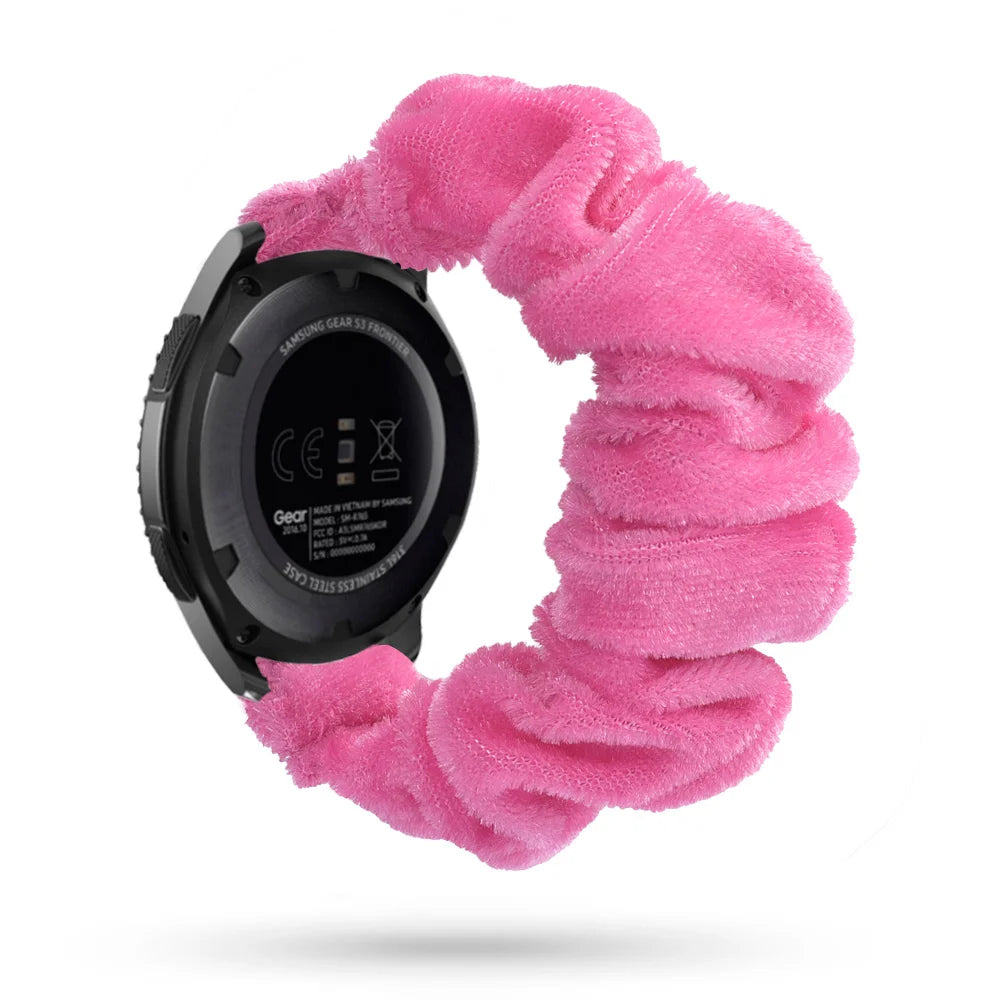 Scrunchie Strap For Samsung Galaxy watch 4/active 2/3/46mm/42mm/Gear S3 20mm/22mm bracelet Amazfit Bip Huawei watch GT/2/3 strap