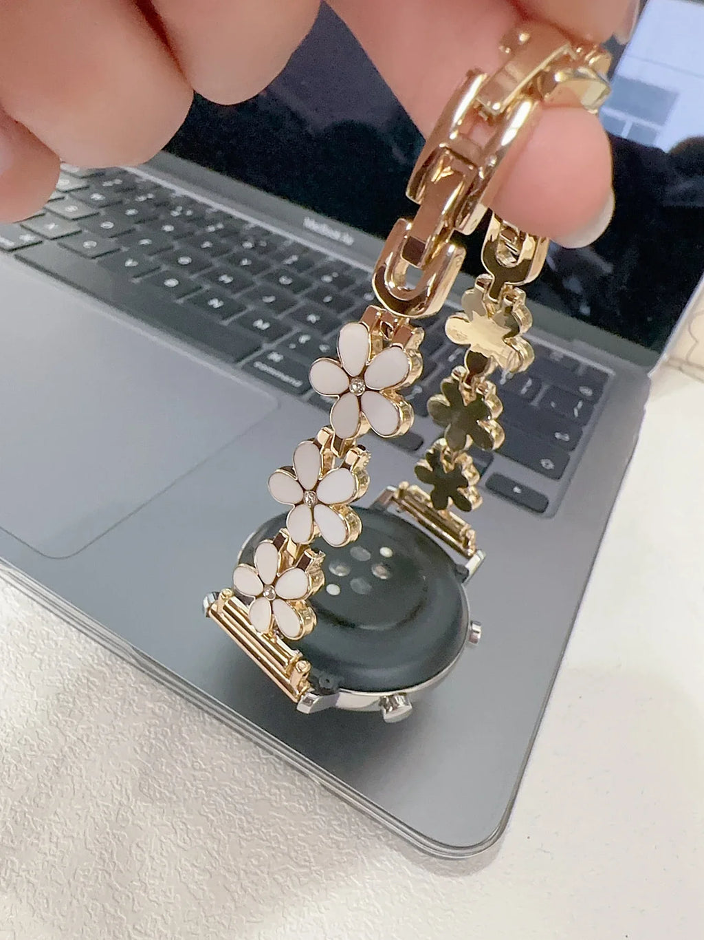 New 20mm 22mm 18mm Flower bracelet Link Strap For Samsung Galaxy Watch 7 FE 5 Pro 4 6 classic band 44mm 40mm sport correa loop