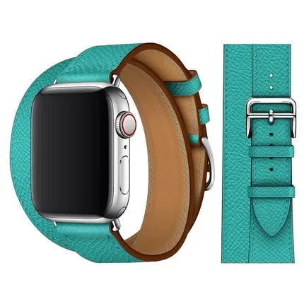 Leather band For Apple Watch Ultra 2 49mm 9 8 7 45mm 41mm High quality business wristband For Apple Watch 6 5 4 3 SE 44mm 40mm 42mm