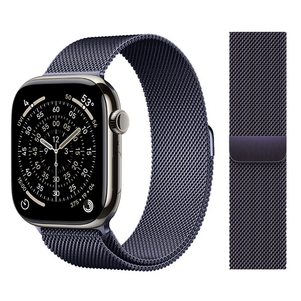 For Apple Watch band 11 10 9 8 SE 46mm 42mm 44mm 45mm Ultra 3 2 49mm 41mm Milanese Loop metal band correa Apple Watch bands