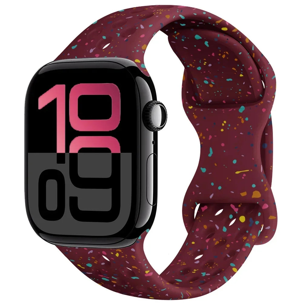 Silicone band for Apple Watch Series 11 10 46mm 42mm Sport band Apple Watch 9 8 7 6 5 SE 4 Ultra 3 2 49mm 45mm 44mm 40mm 41mm Band