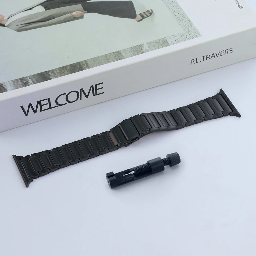 Metal band For Apple Watch 10 46mm Ultra 1 2 49mm band Stainless Steel Correa For Apple Watch 9 8 44mm 45mm SE 3 2 1 42mm band