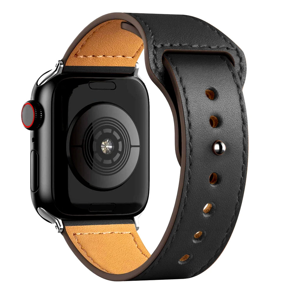 Leather band For Apple Watch 11 10 band 46mm 42mm 44mm 45mm 49mm 41mm 40mm correa band Apple Watch Series 8 9 3 4 5 6 SE 7 Ultra3