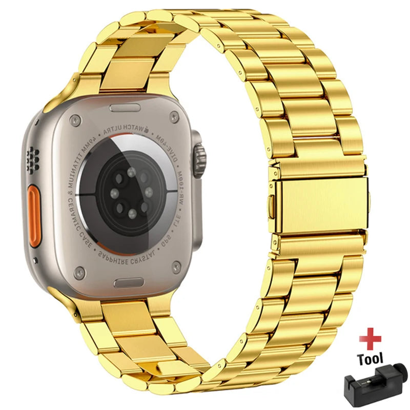 Metal band For Apple Watch Ultra 49mm 8 7 45mm 41mm 42mm 44mm stainless steel smart watch wristband Apple Watch 6 5 4 3 SE 38mm 40mm