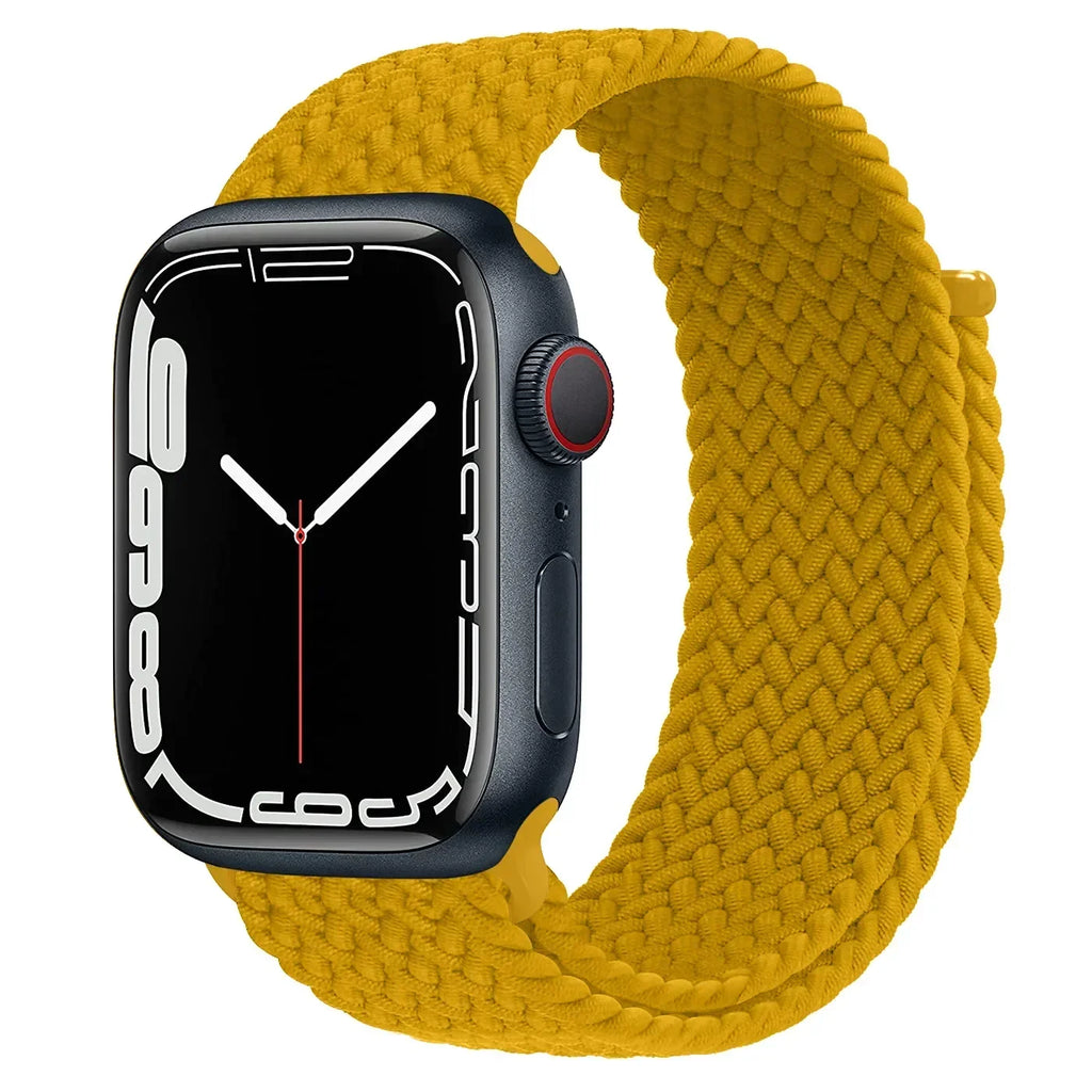 Braided Solo Loop For Apple Watch band 44mm 40mm 45mm 41mm 42mm Ultra 2 49mm correa band Apple Watch Series 9 7 3 5 SE 6 8 band