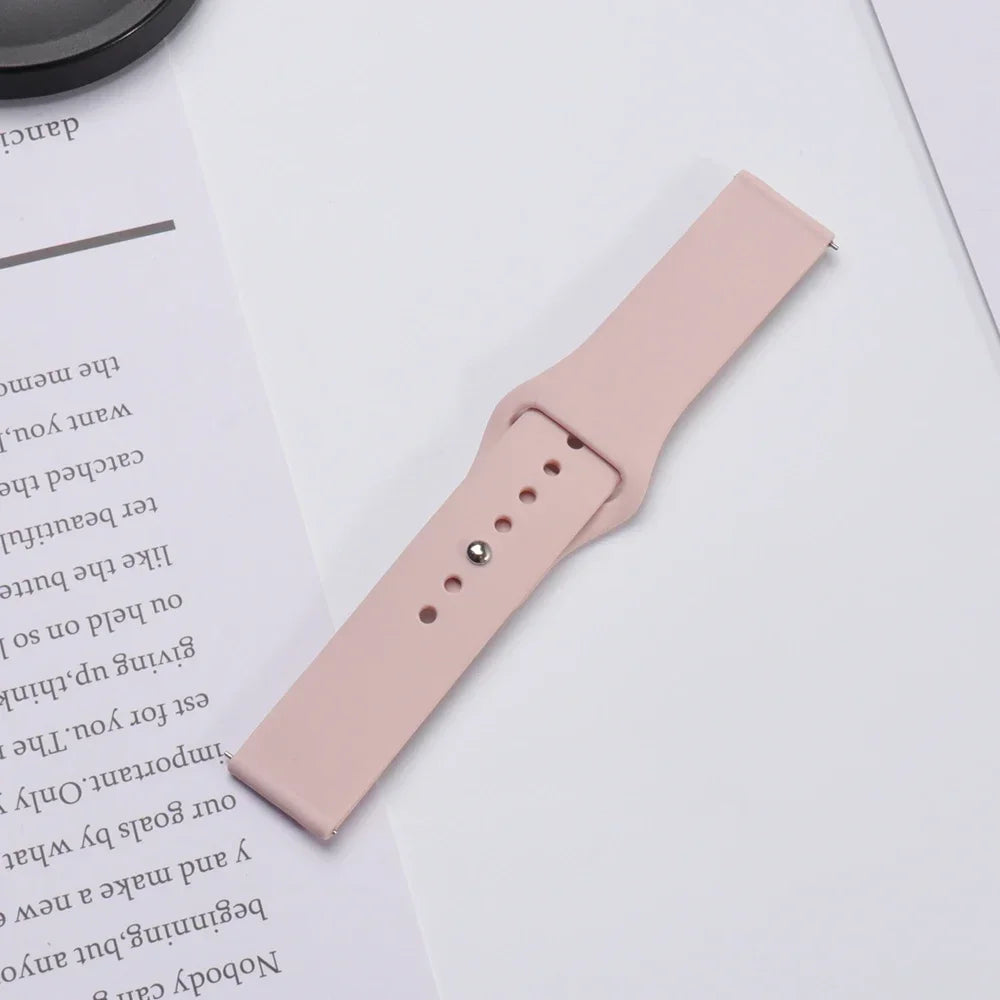 20mm 22mm strap For Samsung Galaxy watch 5 pro/6/4/Classic/Active 2/Gear S3 frontier silicone bracelet Huawei GT 2/2e/3 pro band