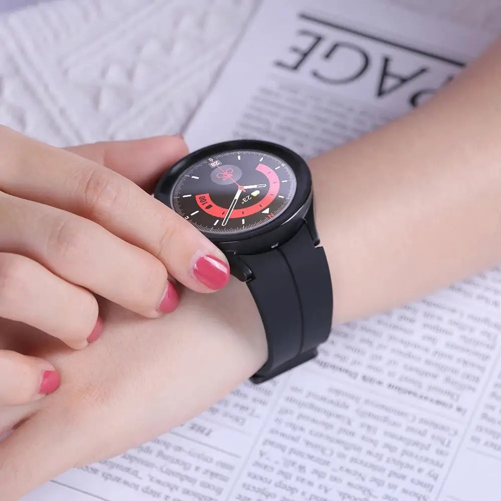 Magnetic Silicone Strap For Samsung Watch 7 6 5 4 40mm 44mm Sport Watchband For Galaxy Watch 5Pro 4 6Classic 47mm 43mm 42mm 46mm