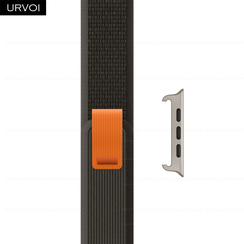 URVOI band for Apple Watch Ultra 3 2 band Series 11 10 9 nylon weave trail loop for Apple Watch lightweight pull tab closure 46mm 49mm