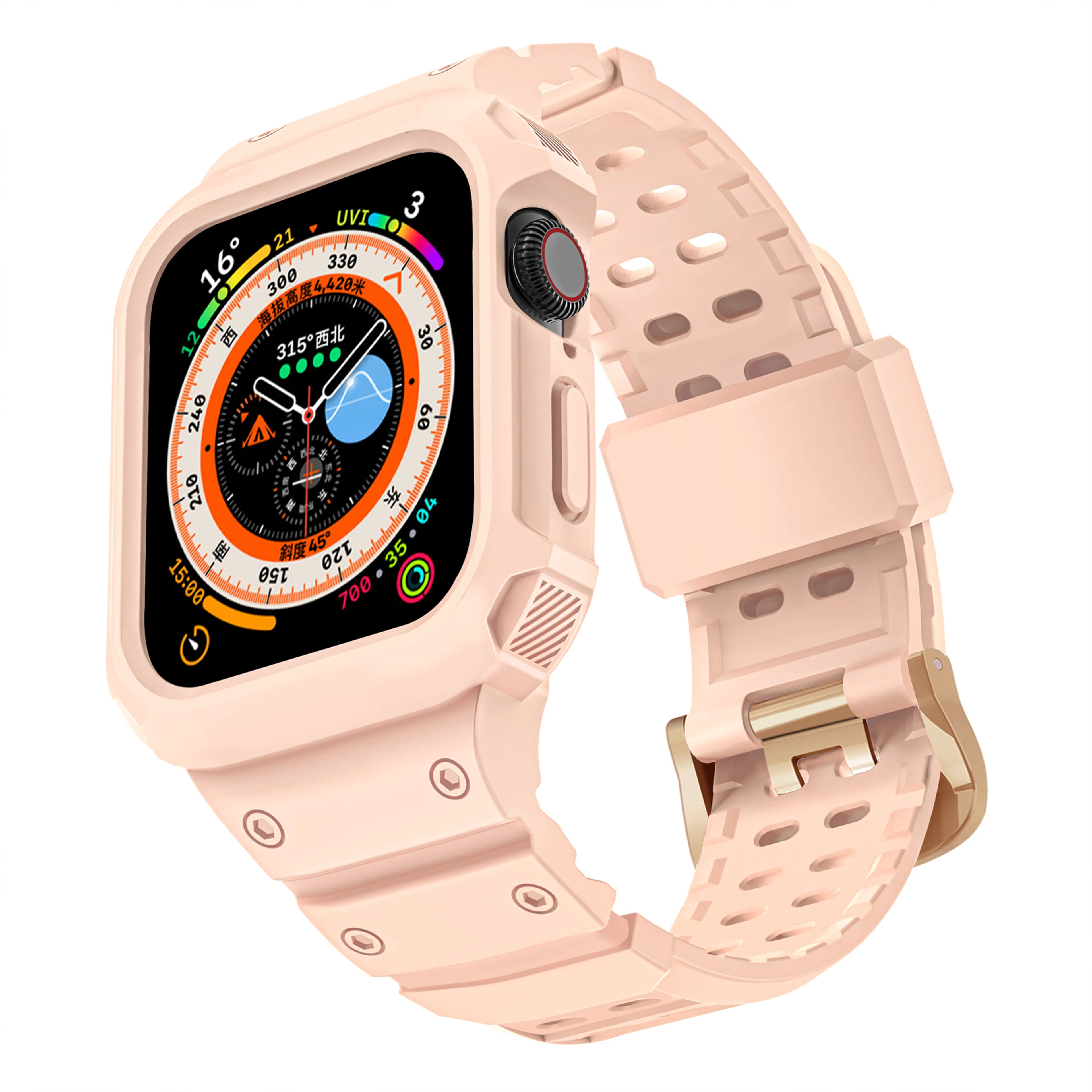 For Apple Watch 45mm 44mm 42mm 41mm 40mm Apple Watch Series 9 8 7 6 5 SE 4 3 2 1 band , Sport Protective Replacement Wristband