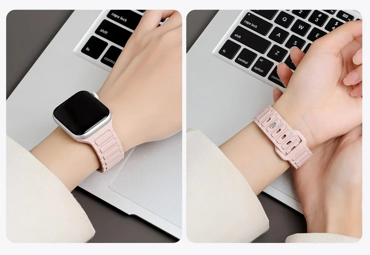 band For Apple Watch band 44mm 45mm Ultra 1 2 49mm 40mm 41mm 42mm 45mm 44mm Silicone band Apple Watch Series 10 9 8 SE 7 6 5 Band