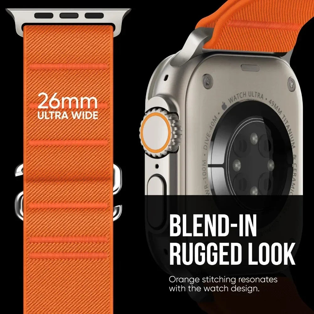 Sport Nylon Loop band for Apple Watch band 49mm 46mm 42mm 45mm 44mm band for Apple Watch Series Ultra 2 10 9 8 7 SE 6 5 4 Correa