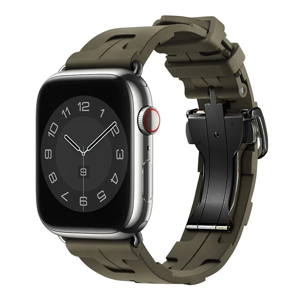 Kilim Single Tour band For Apple Watch band 45mm 44mm 41mm 38mm Folding Buckle Silicone band Apple Watch 10 46mm 42mm Ultra 2 49mm